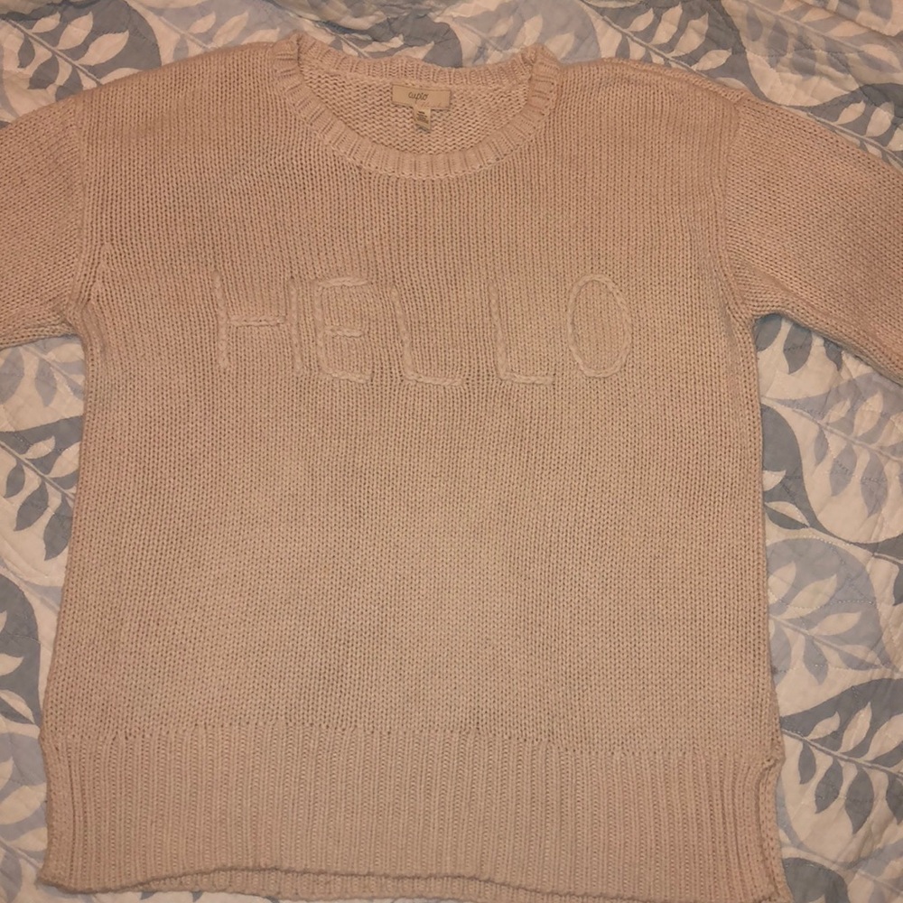 💛 Fall crew sweater “hello”